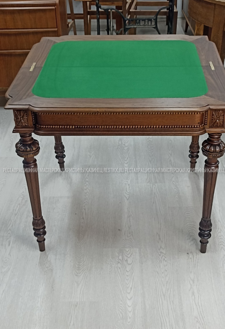 Ломберный столик после реставрации в мастерской Кристины Казинец Ломберный стол после полной реставрации.