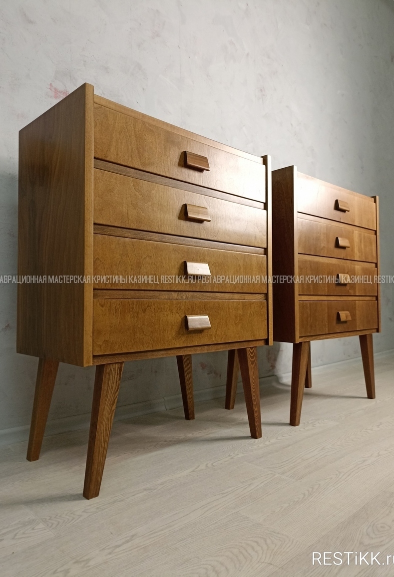 Ретро тумбы, винтажный стиль, реставрация винтажной мебели Реставарция старых винтажных тумб